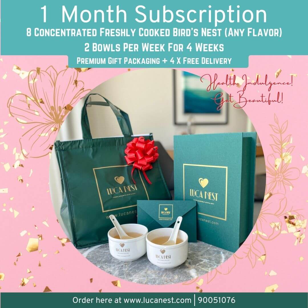 1 Month Subscription 8 Bowls Freshly Cooked Birds Nest + 4 Free Delivery(Worth $100)